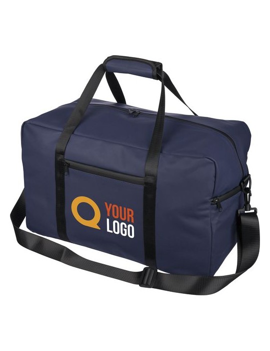 Sac de sport en PU recyclé Mirae Matières : polyester Couleurs : noir marquage laser ultra précis