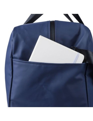 Sac de sport en PU recyclé Mirae Matières : polyester Couleurs : bleu personnalisation sur mesure