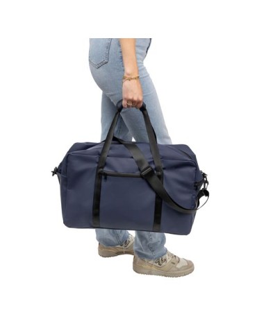 Sac de sport en PU recyclé Mirae Matières : polyester Couleurs : bleu personnalisable avec votre logo