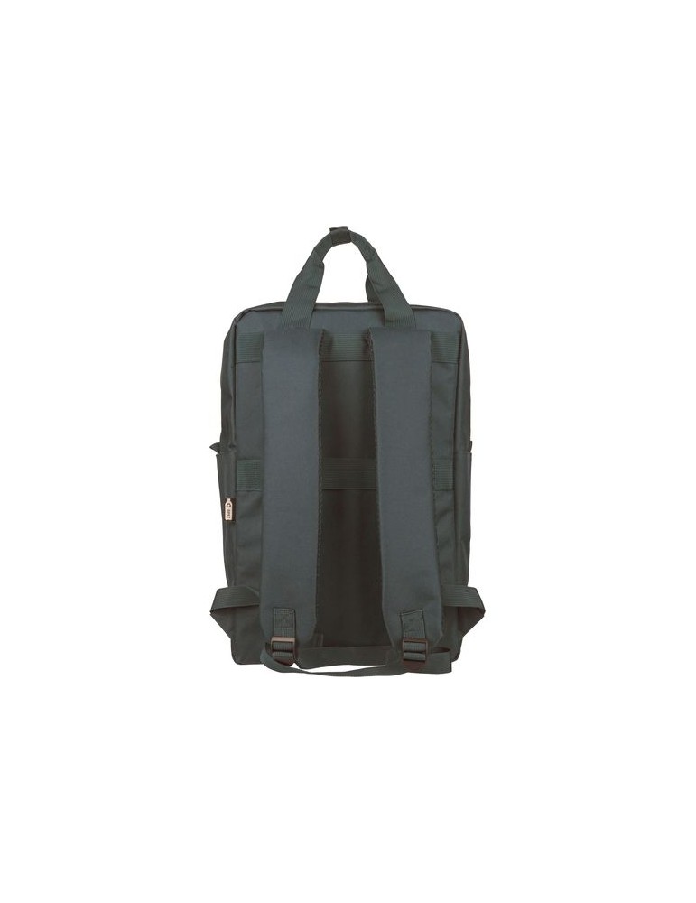 Sac à dos en polyester recyclé 900D Amalia Matières : polyester Couleurs : noir personnalisable avec votre logo