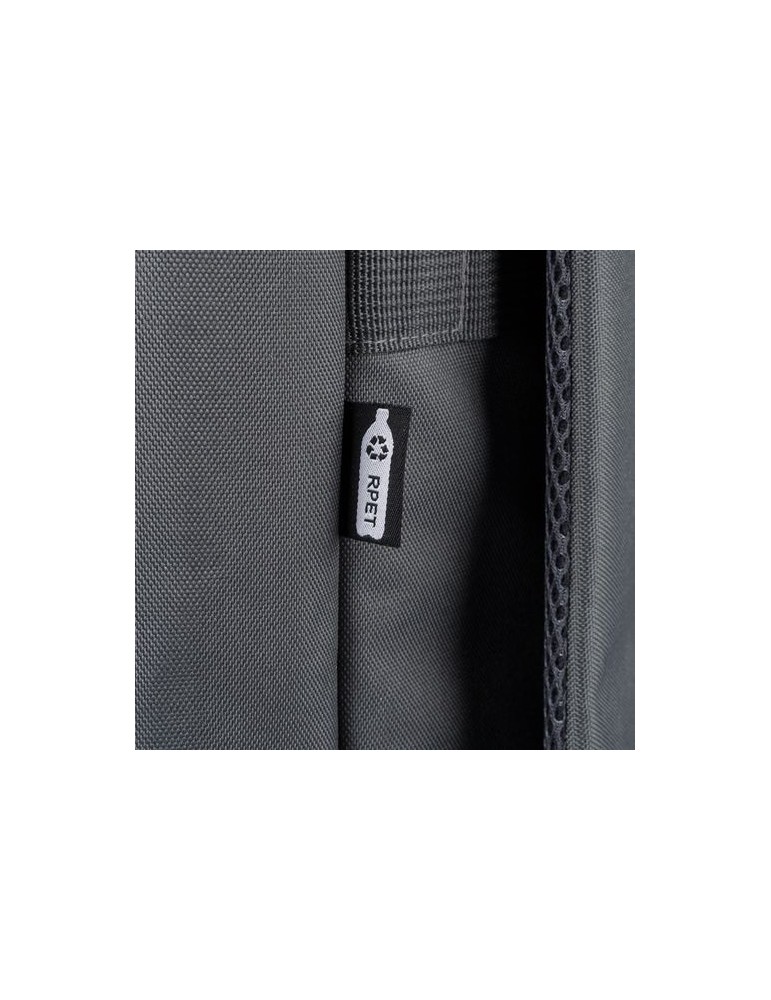 Sac à dos en polyester recyclé 900D Amalia Matières : polyester Couleurs : noir objet promotionnel éco-responsable