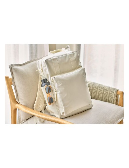 Sac à dos en polyester recyclé 900D Amalia Matières : polyester Couleurs : noir objet publicitaire robuste