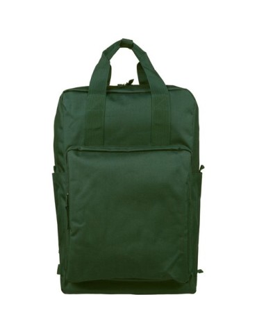 Sac à dos en polyester recyclé 900D Amalia Matières : polyester Couleurs : vert impression haute définition