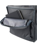 Sac à dos en polyester recyclé 900D Amalia Matières : polyester Couleurs : beige marquage laser ultra précis