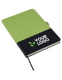 Carnet A5 en polyester rPET Yuna Couleurs : rouge objet promotionnel éco-responsable