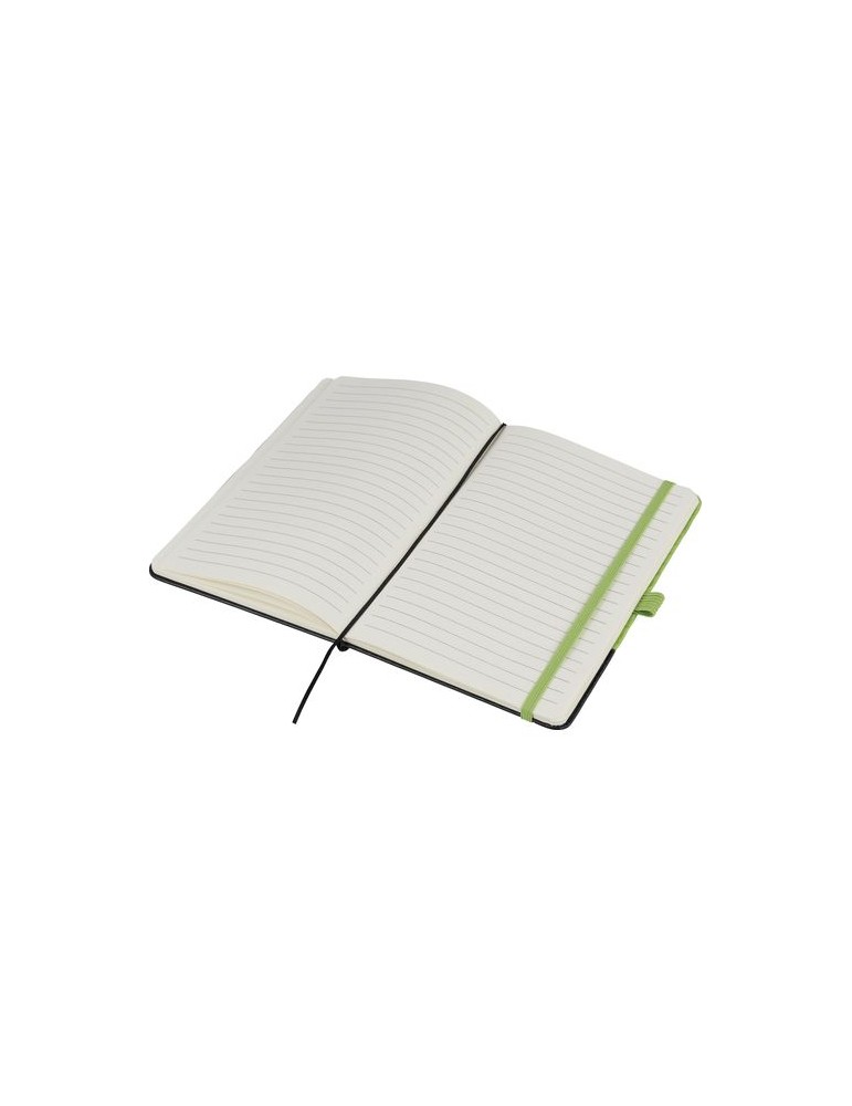 Carnet A5 en polyester rPET Yuna Couleurs : rouge impression logo haute qualité