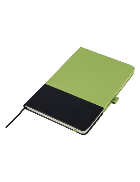 Carnet A5 en polyester rPET Yuna Couleurs : rouge cadeau affaires élégant