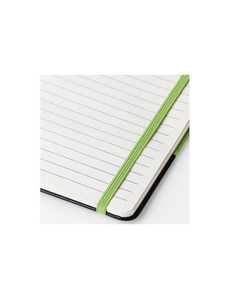 Carnet A5 en polyester rPET Yuna Couleurs : rouge impression logo haute qualité