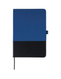 Carnet A5 en polyester rPET Yuna Couleurs : bleu cobalt cadeau entreprise pas cher