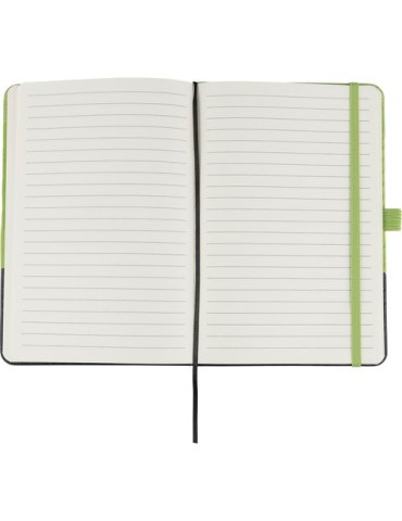 Carnet A5 en polyester rPET Yuna Couleurs : bleu cobalt personnalisation rapide en France