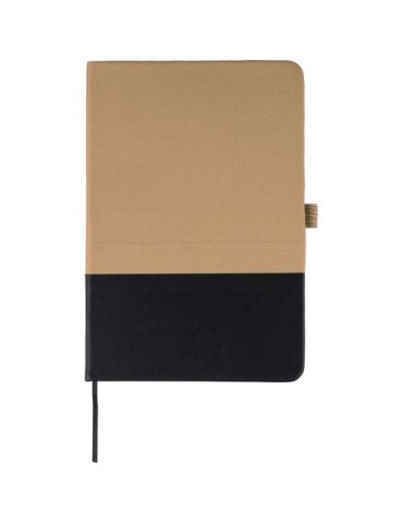 Carnet A5 en polyester rPET Yuna Couleurs : beige personnalisable avec votre logo
