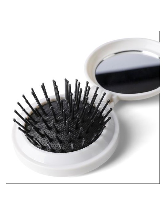 Brosse pliable en ABS Eloi Matières : ABS recyclé Couleurs : blanc impression haute définition