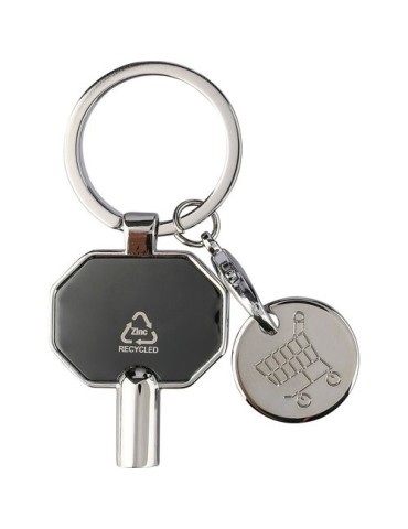 Porte-clés purgeur de radiateur en alliage de zinc recyclé Mara Matières : alliage de zinc Couleurs : noir