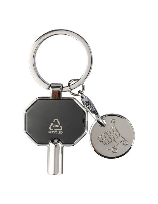 Porte-clés purgeur de radiateur en alliage de zinc recyclé Mara Matières : alliage de zinc Couleurs : noir