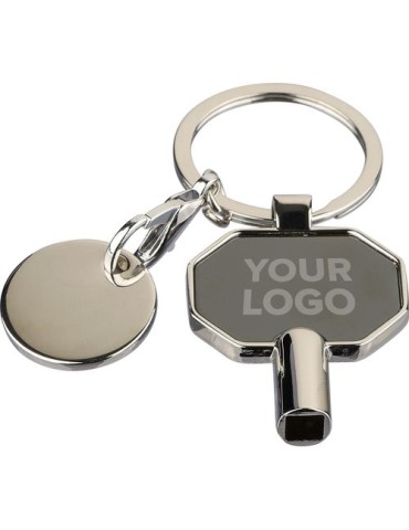 Porte-clés purgeur de radiateur en alliage de zinc recyclé Mara Matières : alliage de zinc Couleurs : noir 2