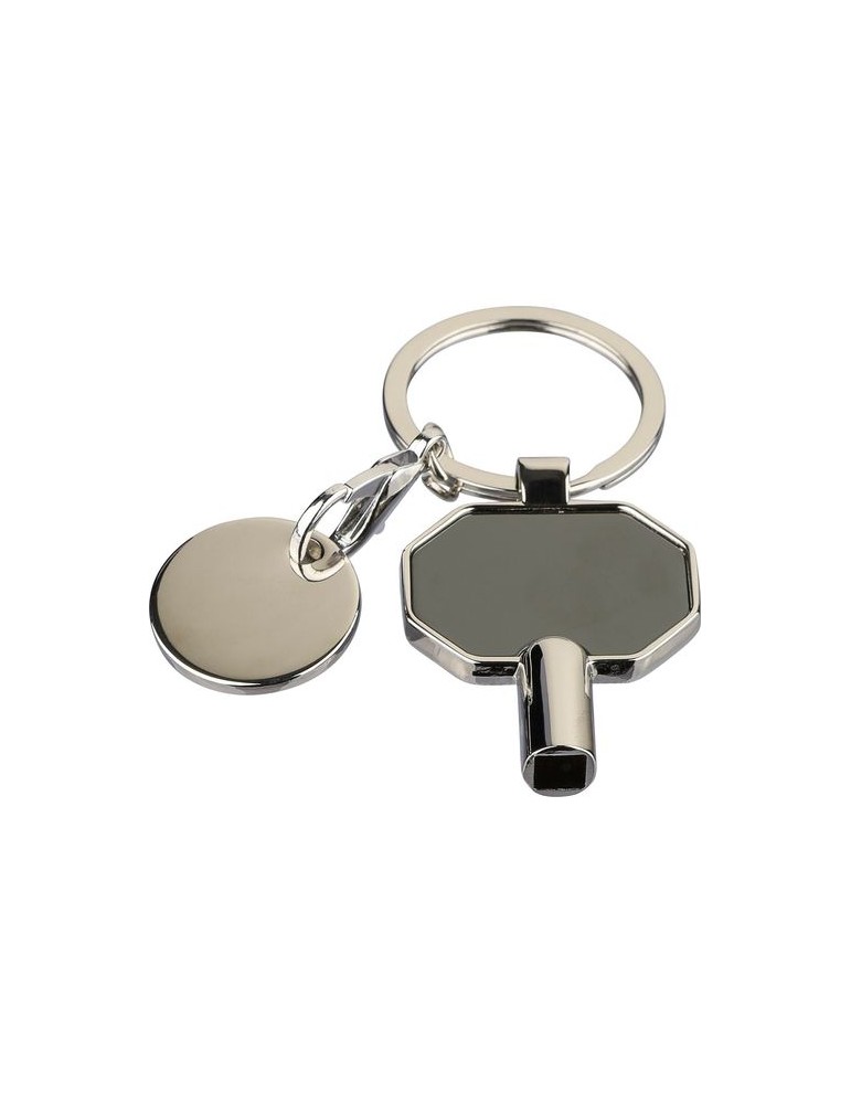 Porte-clés purgeur de radiateur en alliage de zinc recyclé Mara Matières : alliage de zinc Couleurs : noir goodies publicitaire 