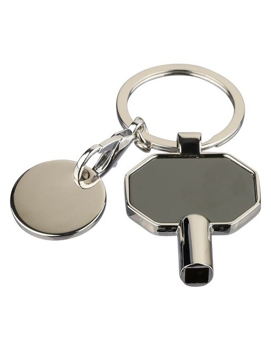 Porte-clés purgeur de radiateur en alliage de zinc recyclé Mara Matières : alliage de zinc Couleurs : noir goodies publicitaire 