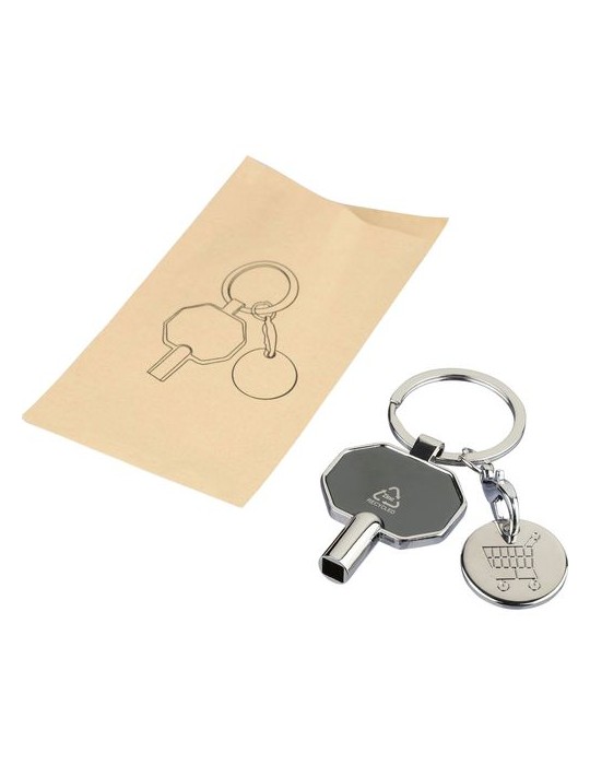 Porte-clés purgeur de radiateur en alliage de zinc recyclé Mara Matières : alliage de zinc Couleurs : noir marquage laser ultra 