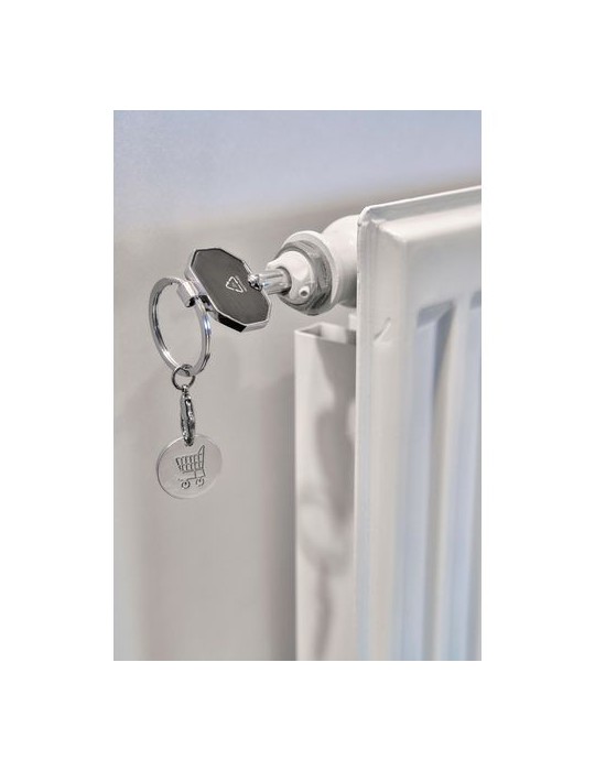 Porte-clés purgeur de radiateur en alliage de zinc recyclé Mara Matières : alliage de zinc Couleurs : noir livraison express 24h