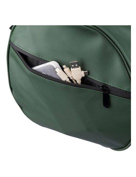 Sac de sport en rPET Aisha Matières : PET recyclé Couleurs : noir marquage couleur éclatante