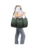 Sac de sport en rPET Aisha Matières : PET recyclé Couleurs : bleu impression logo haute qualité
