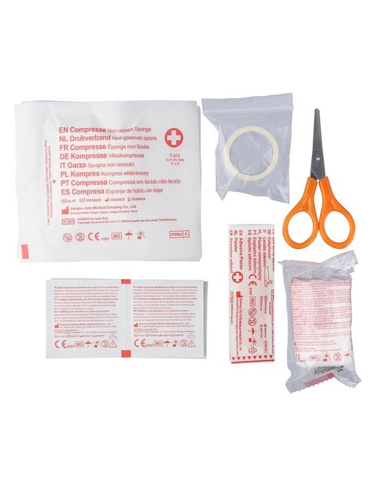 Trousse de premiers secours PP Amina Matières : polyester Couleurs : rouge marquage laser ultra précis