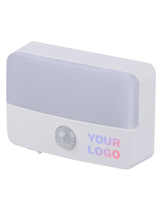 Lampe rechargeable avec détecteur en ABS recyclé Ari Matières : cuivre Couleurs : blanc cadeau entreprise pas cher