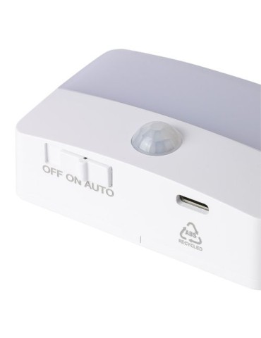 Lampe rechargeable avec détecteur en ABS recyclé Ari Matières : cuivre Couleurs : blanc goodies publicitaire événementiel