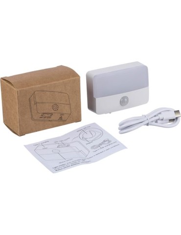 Lampe rechargeable avec détecteur en ABS recyclé Ari Matières : cuivre Couleurs : blanc marquage laser ultra précis