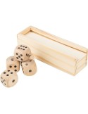 Jeu de dés en bois de hêtre Celine Matières : bois Couleurs : brun personnalisable avec votre logo