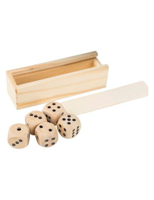 Jeu de dés en bois de hêtre Celine Matières : bois Couleurs : brun impression haute définition