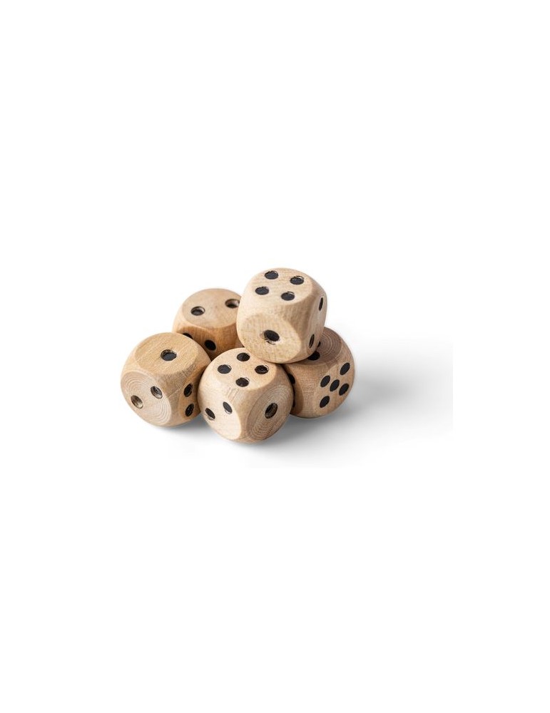 Jeu de dés en bois de hêtre Celine Matières : bois Couleurs : brun marquage laser ultra précis