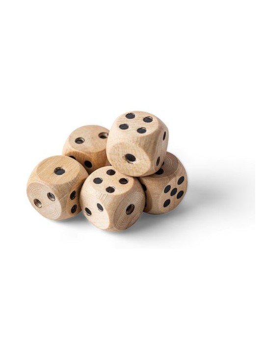 Jeu de dés en bois de hêtre Celine Matières : bois Couleurs : brun marquage laser ultra précis