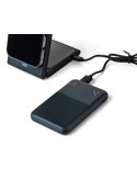 Power bank en ABS recyclé Tavi Matières : ABS recyclé Couleurs : noir marquage laser ultra précis