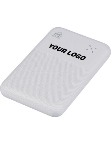Power bank en ABS recyclé Tavi Matières : ABS recyclé Couleurs : noir objet promotionnel éco-responsable