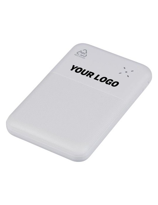 Power bank en ABS recyclé Tavi Matières : ABS recyclé Couleurs : noir objet promotionnel éco-responsable