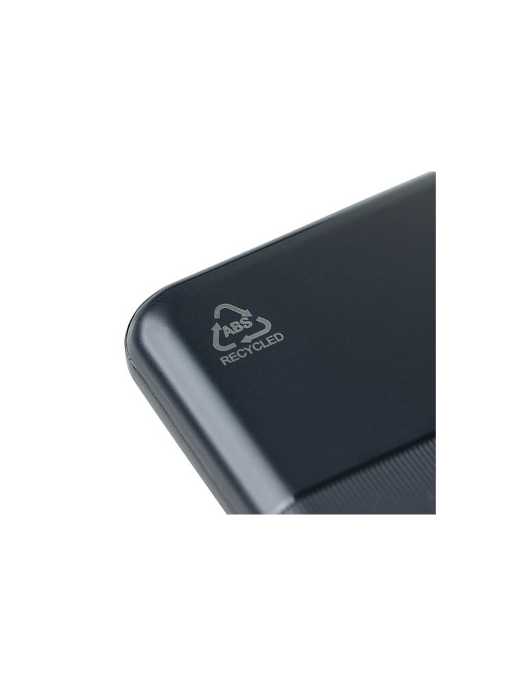 Power bank en ABS recyclé Tavi Matières : ABS recyclé Couleurs : noir cadeau client original