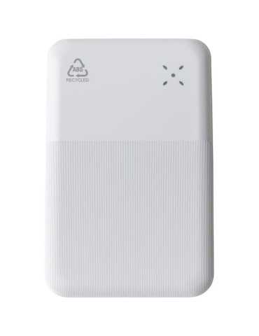 Power bank en ABS recyclé Tavi Matières : ABS recyclé Couleurs : blanc personnalisable avec votre logo