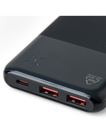 Power bank en ABS recyclé Tavi Matières : ABS recyclé Couleurs : blanc marquage couleur éclatante