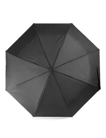Parapluie coupe-vent en RPET, manuel, pliable | Uksan Matières : bois Couleurs : noir