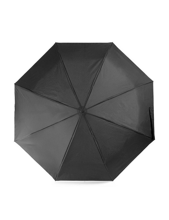 Parapluie coupe-vent en RPET, manuel, pliable | Uksan Matières : bois Couleurs : noir