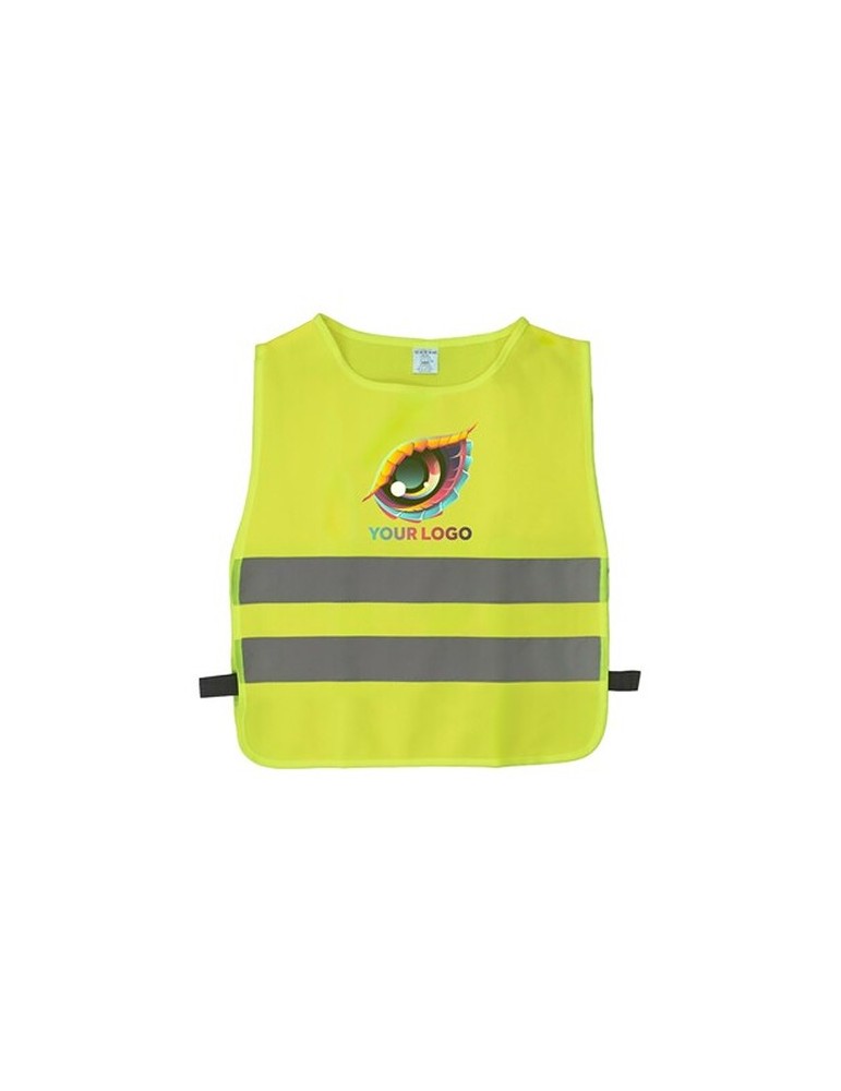 Gilet réfléchissant pour enfants | Nestana Matières : polyester Couleurs : jaune objet promotionnel éco-responsable