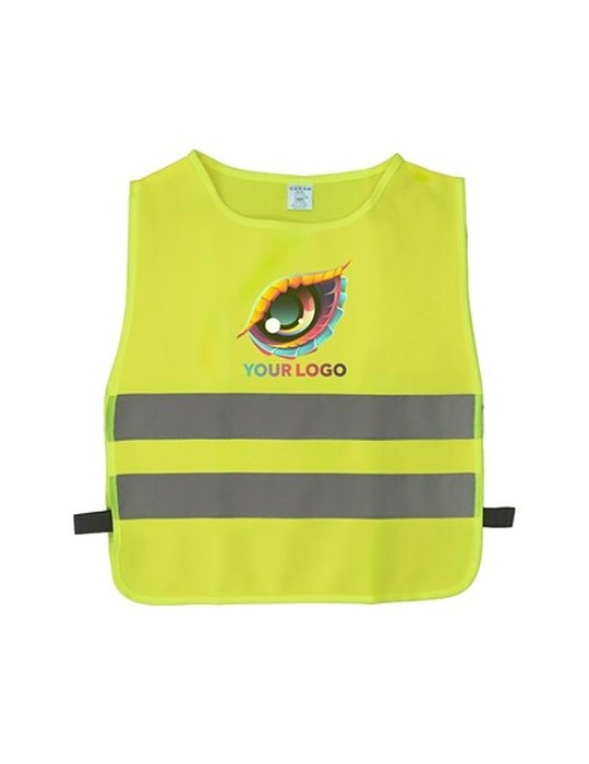 Gilet réfléchissant pour enfants | Nestana Matières : polyester Couleurs : jaune objet promotionnel éco-responsable