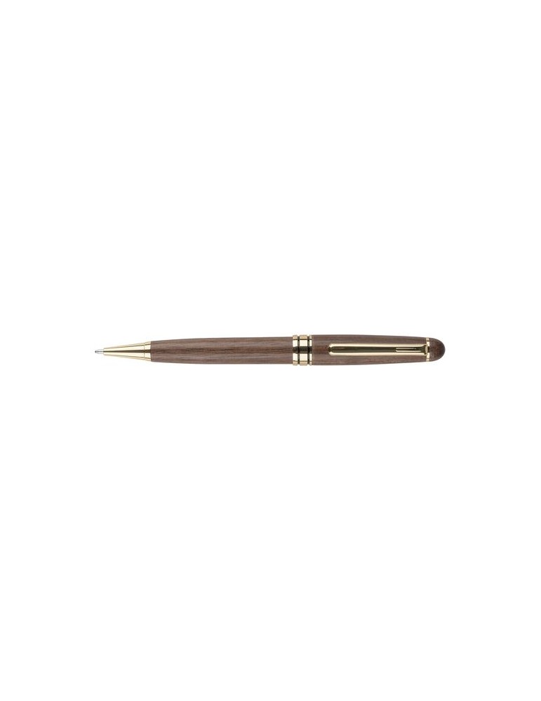 Stylo bille twist en bois de noyer Noa Matières : bois Couleurs : brun personnalisable avec votre logo