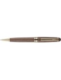 Stylo bille twist en bois de noyer Noa Matières : bois Couleurs : brun personnalisable avec votre logo