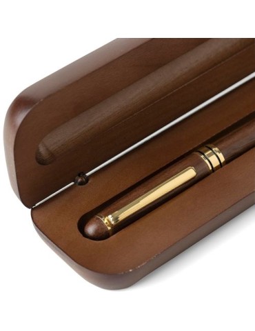 Stylo bille twist en bois de noyer Noa Matières : bois Couleurs : brun livraison express 24h 48h