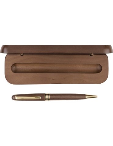 Stylo bille twist en bois de noyer Noa Matières : bois Couleurs : brun cadeau collaborateur premium