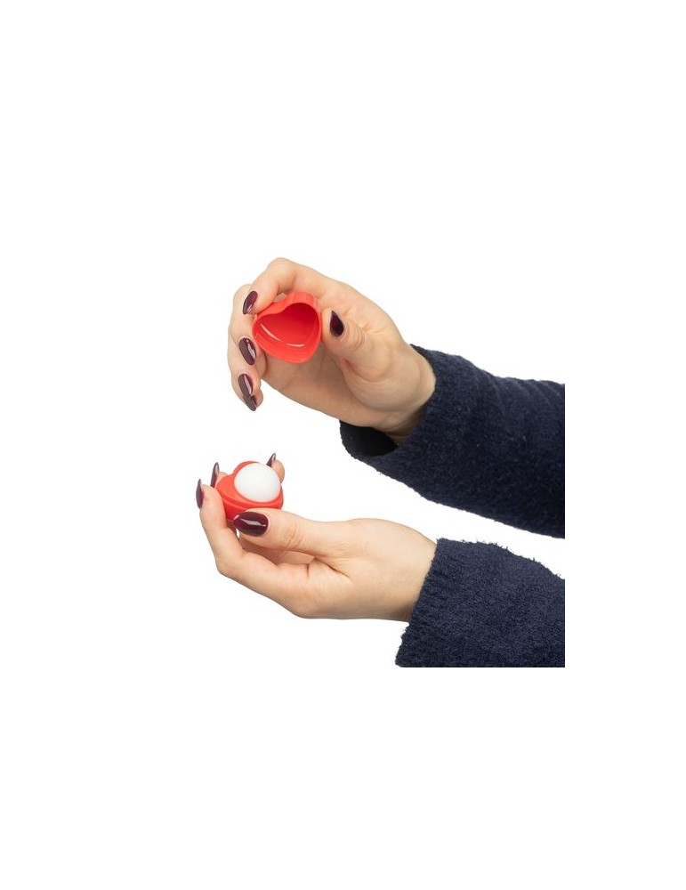 Pot de baume à lèvres en PP en forme de cœur Ilja Matières : polypropylène (PP) Couleurs : rouge goodies publicitaire événementi