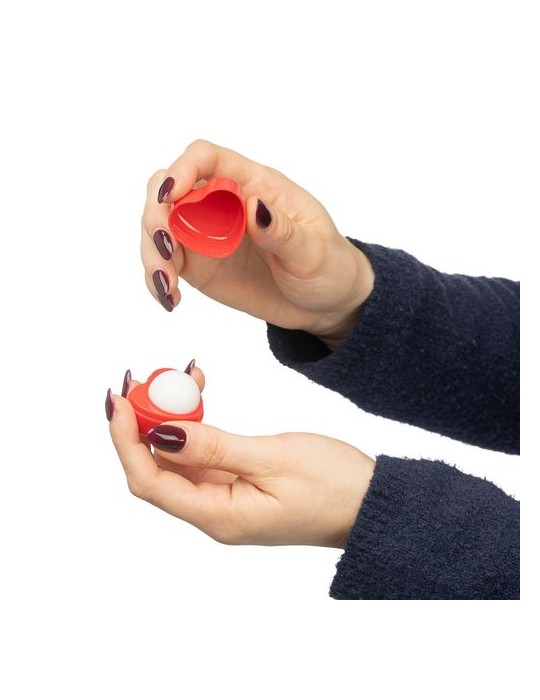 Pot de baume à lèvres en PP en forme de cœur Ilja Matières : polypropylène (PP) Couleurs : rouge goodies publicitaire événementi