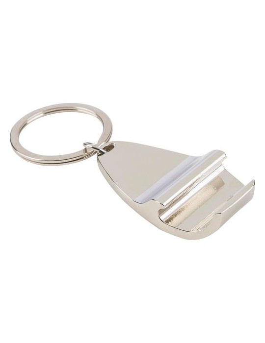 Porte-clés en alliage de zinc Aria Matières : bambou Couleurs : brun goodies publicitaire événementiel